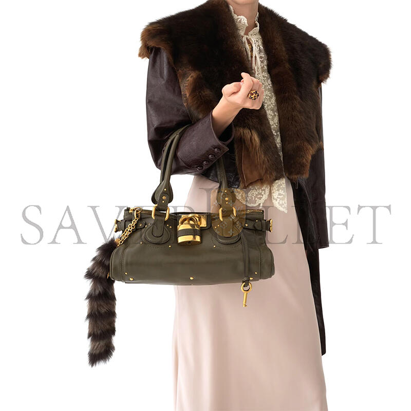 CHLOÉ PADDINGTON BAG IN GRAINED LEATHER CH25WS802P753E5 (36*18*18cm)